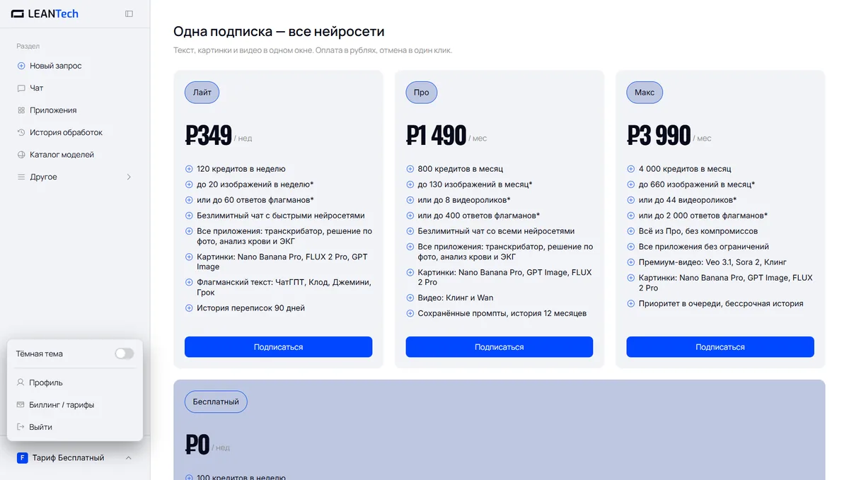 Оплата Sapling AI картой РФ